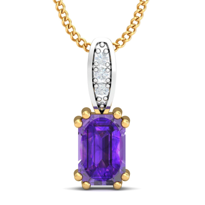 Meridian Amethyst Pendant (18K-WG-SI-HI-RTS)