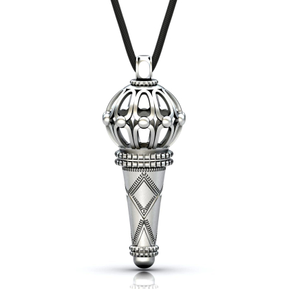 Bajrangi Silver Pendant