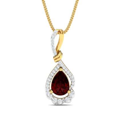 Poire Red Garnet Pendant