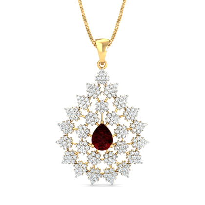 Surekha Red Garnet Pendant