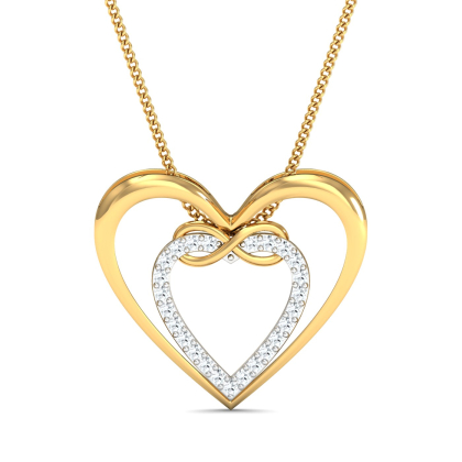 Double Heart Infinity Pendant