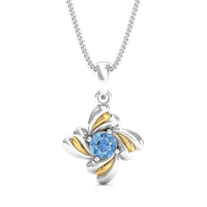 Aqua Petal Pendant