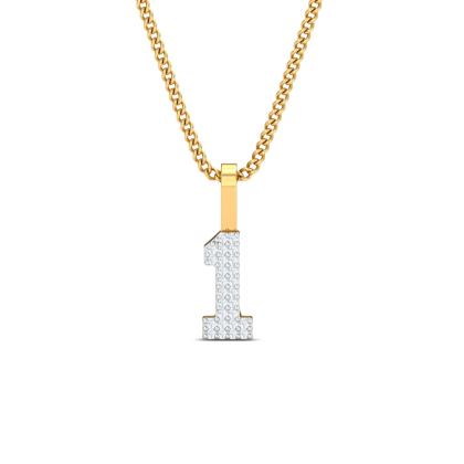 Number 1 Diamond Pendant