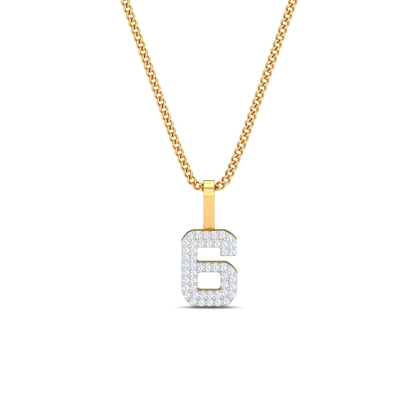 Number 6 Diamond Pendant