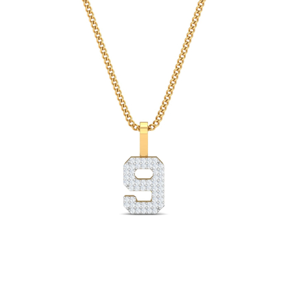 Number 9 Diamond Pendant