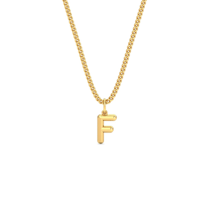 Balloon F Initial Pendant