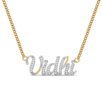 Vidhi Name Double Loop Pendant