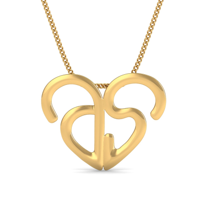 AS Heart Silhouette Pendant