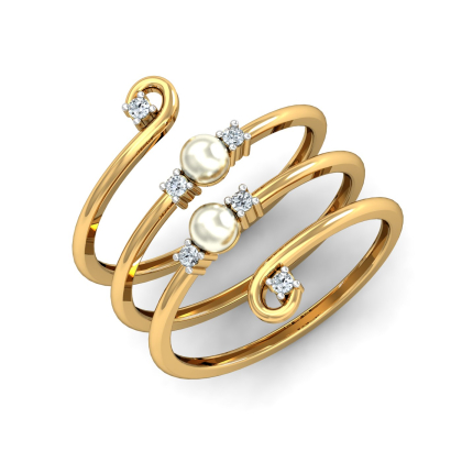 Tendril Pearl Ring