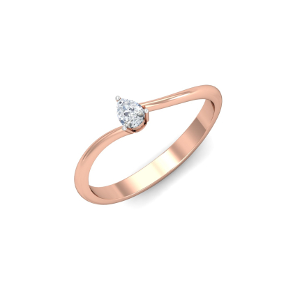 Nehul Pear Solitaire Ring