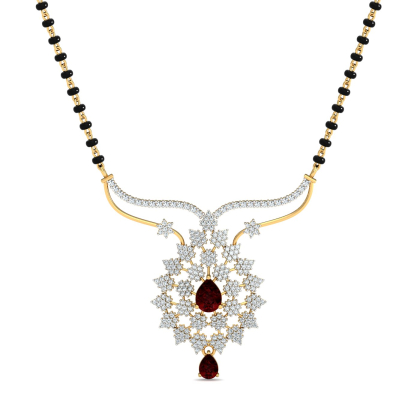 Surekha Red Garnet Mangalsutra