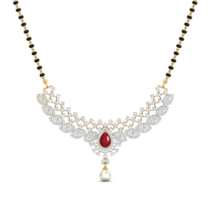 Manikaran Ruby And Pearl Mangalsutra