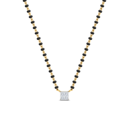 Laurentine Solitaire Mangalsutra (18K-YG-SI-HI-RTS)