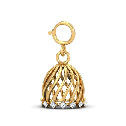 Dome Charm (18K-YG-SH-HI-RTS)
