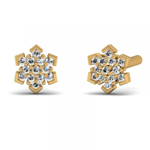 Crimson Cap Stud Earrings