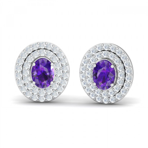 Konzentrisch Tanzanite Stud Earrings