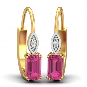 Meridian Pink Sapphire Hoops