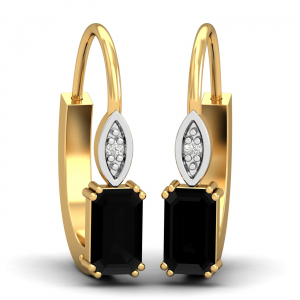 Meridian Black Diamond Hoops