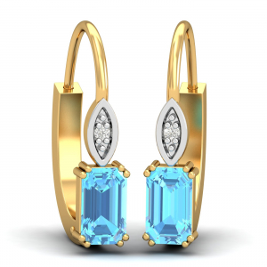 Meridian Topaz Blue Hoops