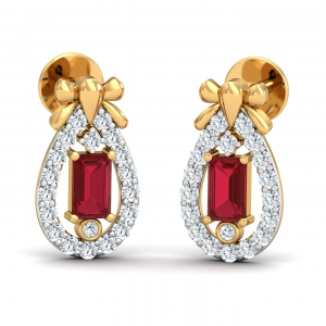 Ensnaring Ruby Stud Earrings