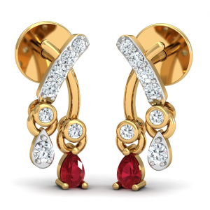 Se Croiser Ruby Drop Earrings