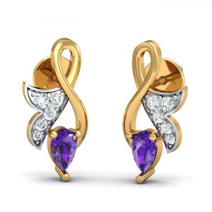 Regal Amethyst Stud Earrings