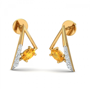 Martinet Citrine Stud Earrings
