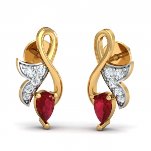 Regal Ruby Stud Earrings