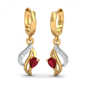 Chivalric Ruby Hoop Earrings