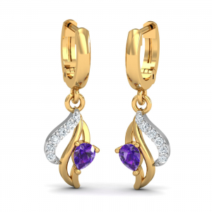 Chivalric Amethyst Hoop Earrings