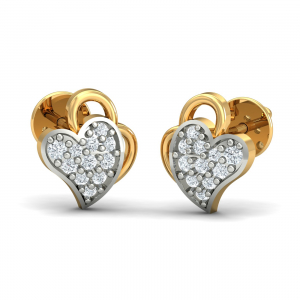 Frozen Heart Stud Earrings