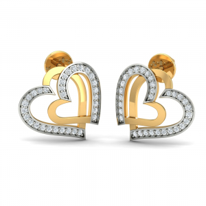Nancy Heart Stud Earrings