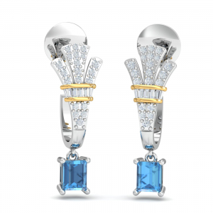 Majestic Topaz J-Hoop Earrings