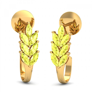 Vibrant Topaz Hoop Earrings