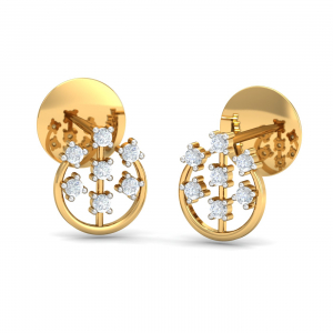 Floral Charm Stud Earrings