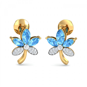 Isabella Blue Topaz Stud Earrings