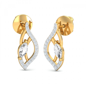 Monica White Topaz Stud Earrings