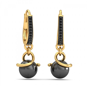 Kim Onyx Hoop Earrings