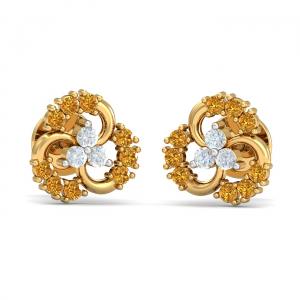 Emma Citrine Stud Earrings