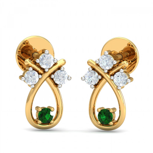 Jean Emerald Stud Earrings