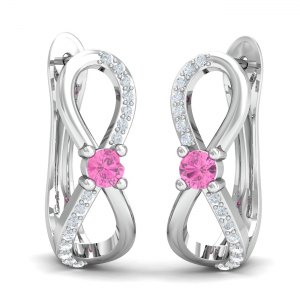 Infinity Topaz Hoop Earrings