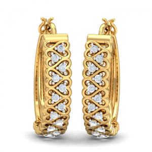 Elise Diamond Hoop Earrings