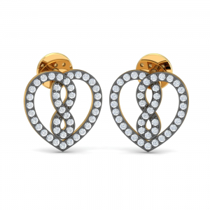 HeartNfinity Black Stud Earrings