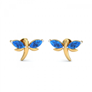 Blue Topaz Flutter Earrings