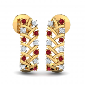 Naftali J-Hoop Earrings