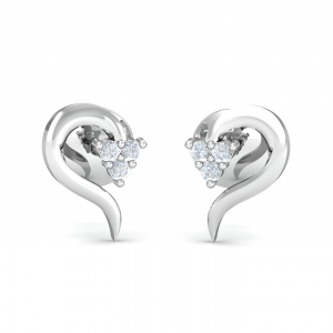 Anne Heart Stud Earrings