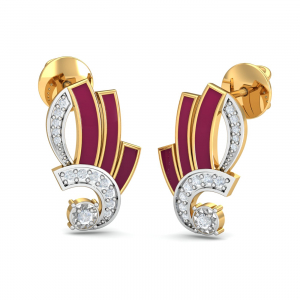 Swing Enamel Stud Earrings