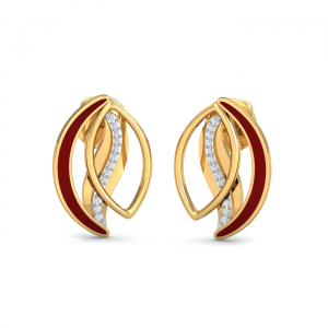 Shimmer Enamel Stud Earrings