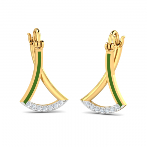 Trell Enamel Hoop Earrings