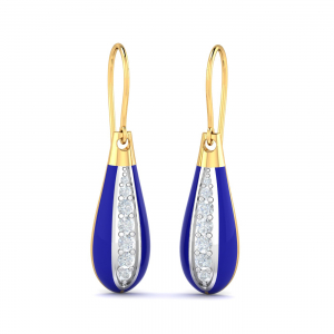 Dangling Dew Enamel Earrings